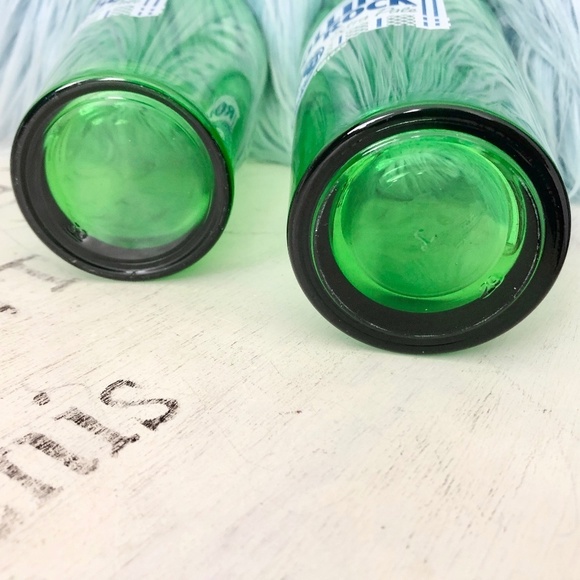 Rolling Rock, Beer Glasses Green Beer Glass, 17oz & 13oz Set of 2 Nice Condition - Picture 7 of 11